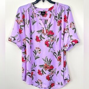 Purple Floral Blouse NWOT, Host Pick